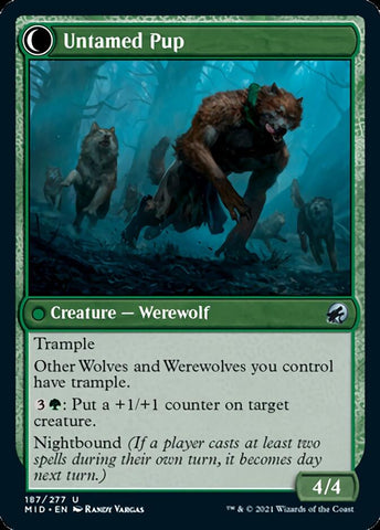 Hound Tamer // Untamed Pup [Innistrad: Midnight Hunt] Magic: The Gathering
