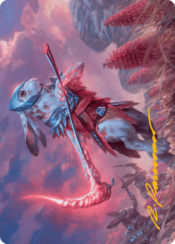 Baylen, the Haymaker Art Card (Gold-Stamped Signature) [Bloomburrow Art Series] Magic: The Gathering