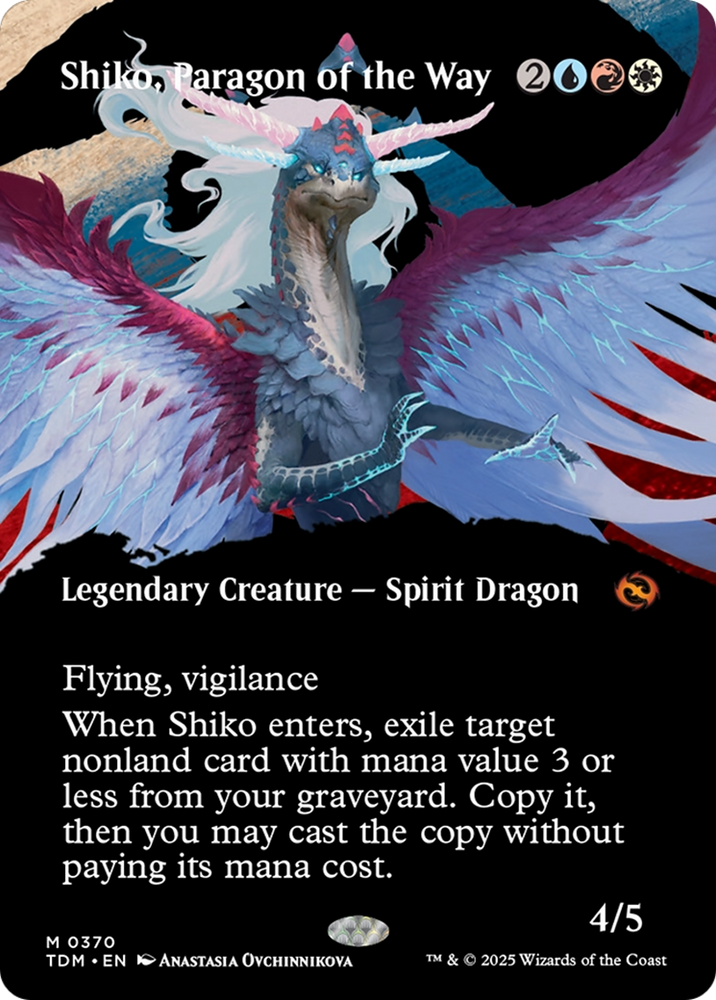 Shiko, Paragon of the Way (Borderless) [Tarkir: Dragonstorm] Magic: The Gathering