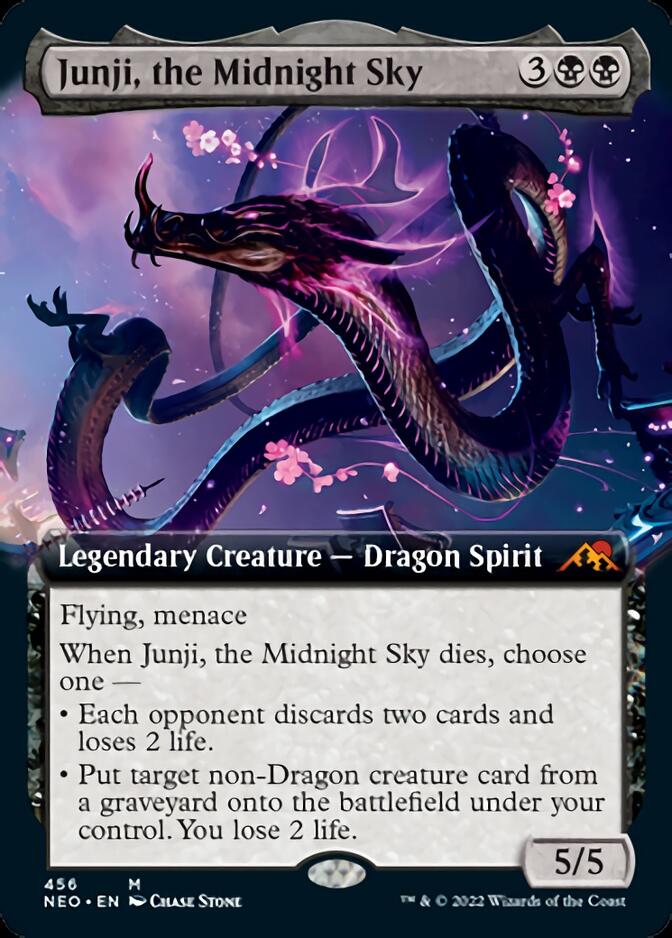 Junji, the Midnight Sky (Extended Art) [Kamigawa: Neon Dynasty] Magic: The Gathering