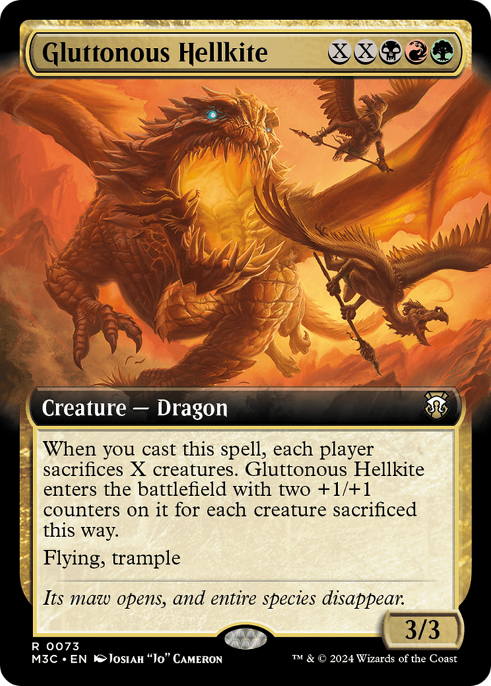Gluttonous Hellkite (Extended Art) [Modern Horizons 3 Commander] Magic: The Gathering