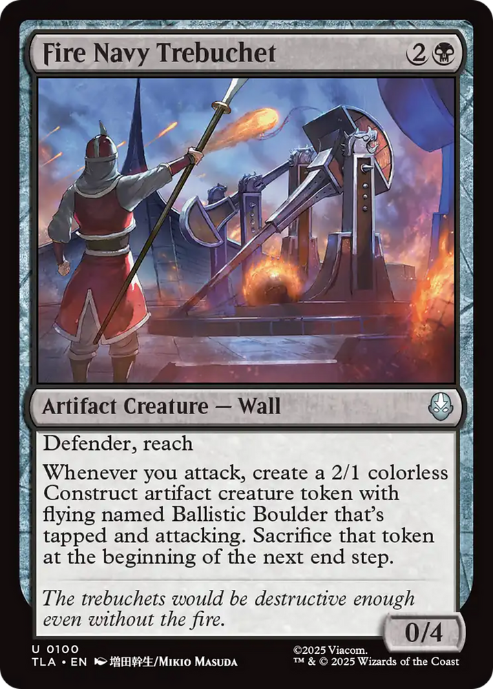 Fire Navy Trebuchet [Avatar: The Last Airbender] Magic: The Gathering