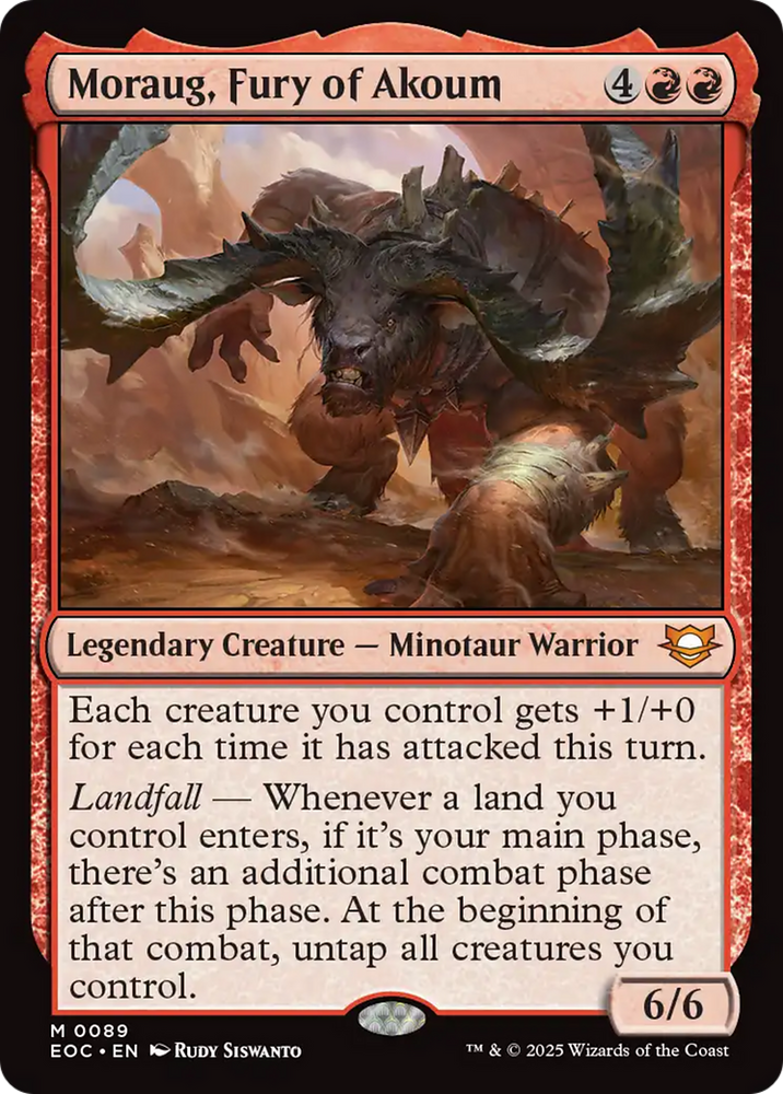 Moraug, Fury of Akoum [Edge of Eternities Commander] Magic: The Gathering