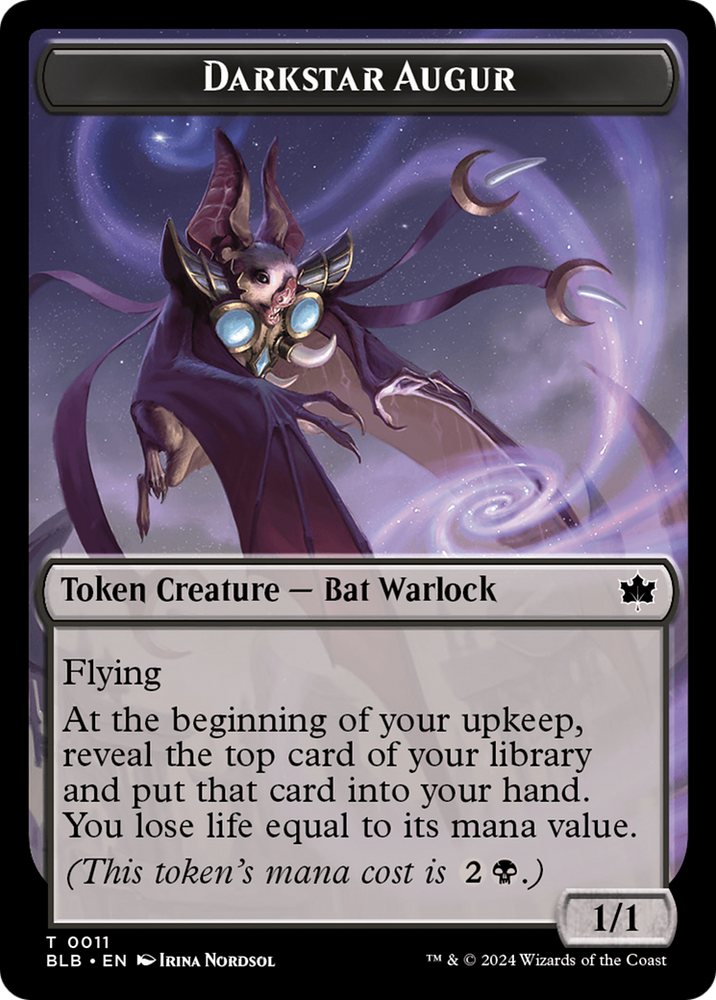 Darkstar Augur Token [Bloomburrow Tokens] Magic: The Gathering