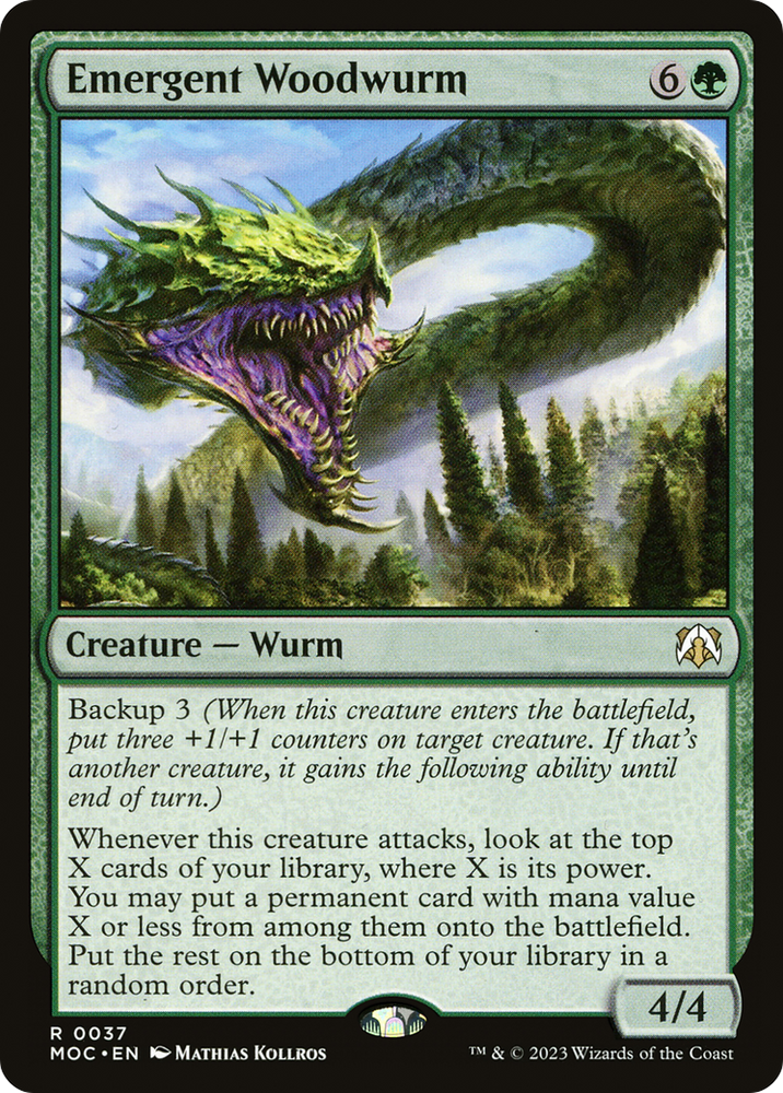 Emergent Woodwurm [March of the Machine Commander] Magic: The Gathering