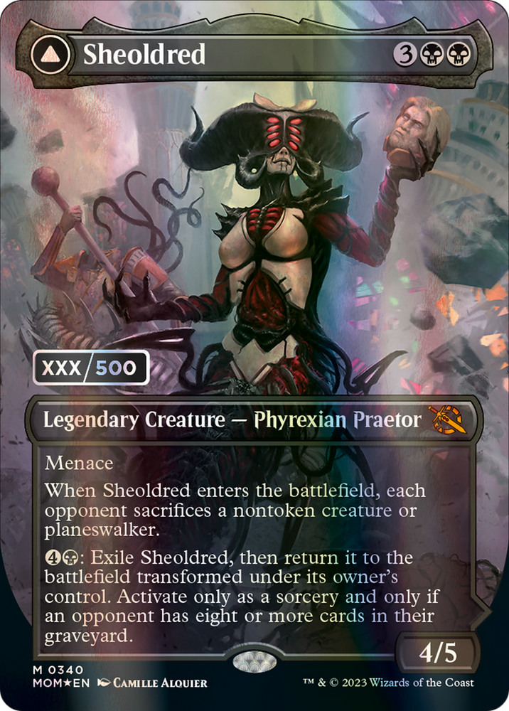 Sheoldred // The True Scriptures (Serialized) [March of the Machine] Magic: The Gathering