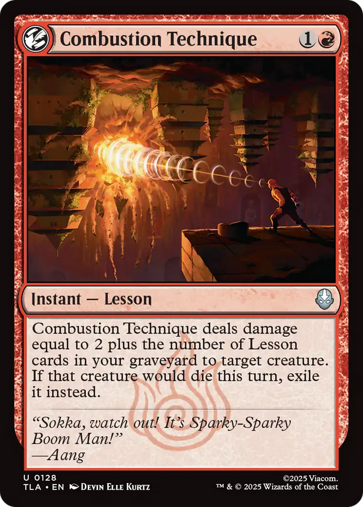 Combustion Technique [Avatar: The Last Airbender] Magic: The Gathering