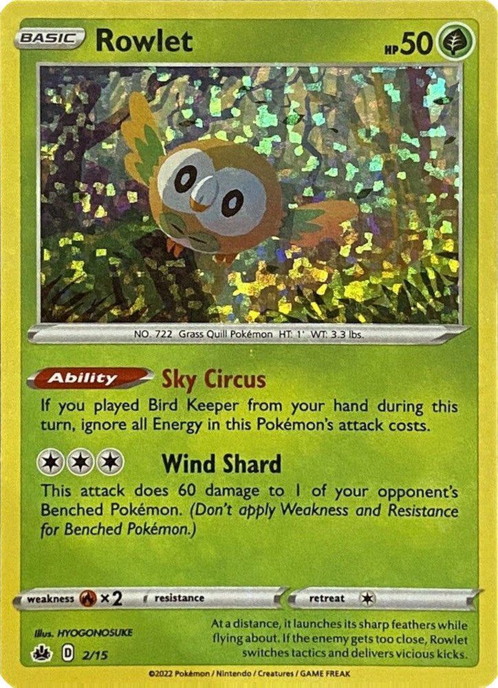 Rowlet (2/15) [McDonald's Promos: Match Battle] Pokémon
