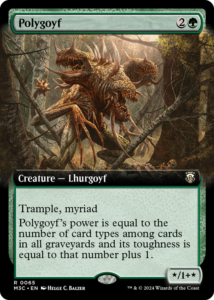 Polygoyf (Extended Art) [Modern Horizons 3 Commander] Magic: The Gathering