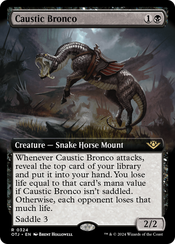 Caustic Bronco (Extended Art) [Outlaws of Thunder Junction] Magic: The Gathering