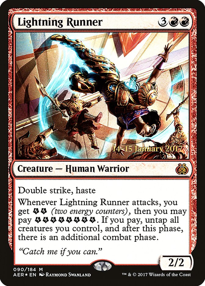 Lightning Runner [Aether Revolt Prerelease Promos] Magic: The Gathering