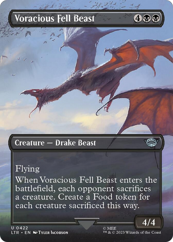 Voracious Fell Beast (Borderless Alternate Art) [The Lord of the Rings: Tales of Middle-Earth] Magic: The Gathering