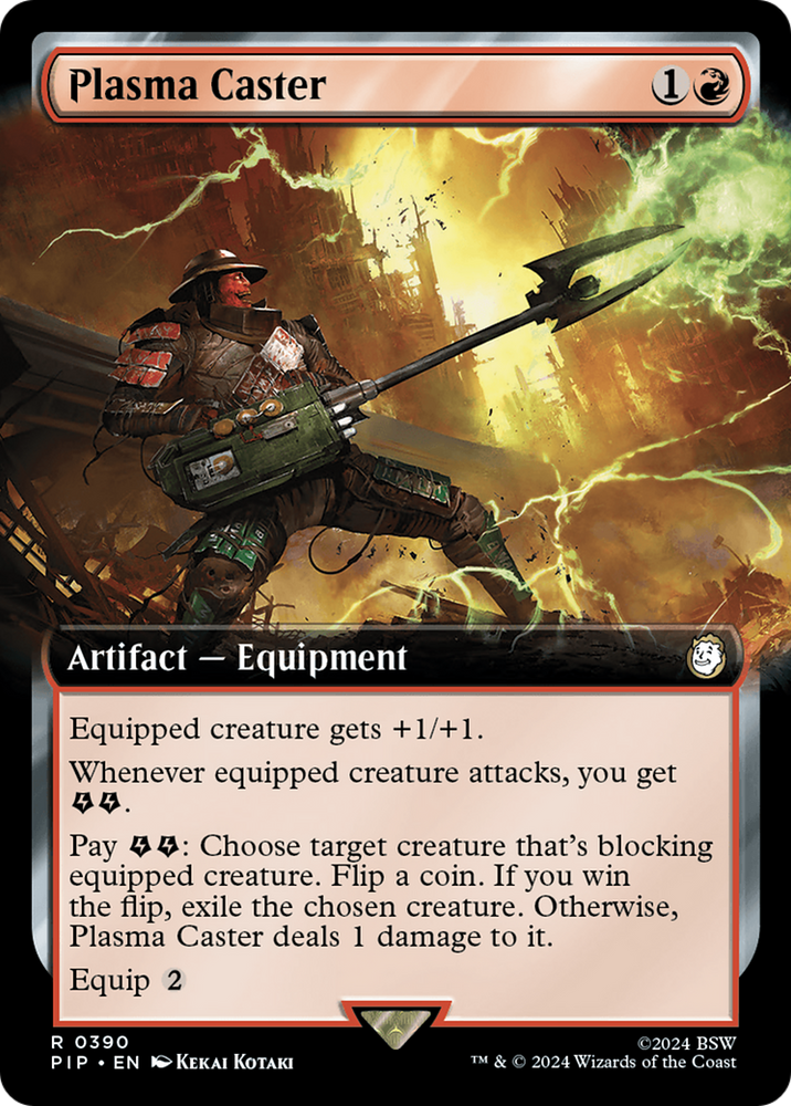 Plasma Caster (Extended Art) [Fallout] Magic: The Gathering