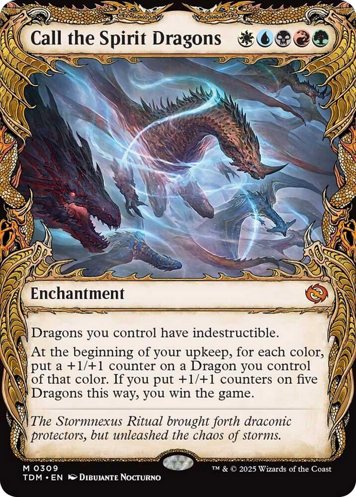 Call the Spirit Dragons (Showcase) [Tarkir: Dragonstorm] Magic: The Gathering