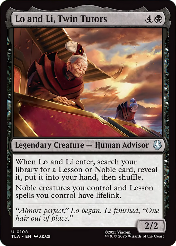 Lo and Li, Twin Tutors [Avatar: The Last Airbender] Magic: The Gathering