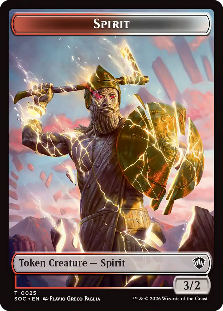 Spirit (0025) // Rogue Double-Sided Token [Secrets of Strixhaven Commander Tokens] Magic: The Gathering