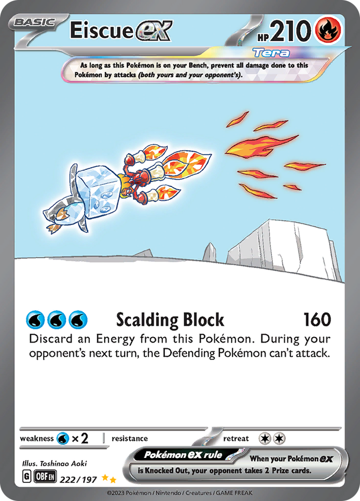 Eiscue ex (222/197) [Scarlet & Violet: Obsidian Flames] Pokémon