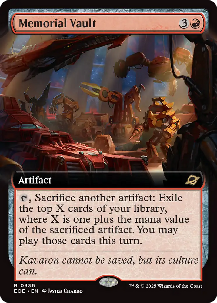 Memorial Vault (Extended Art) [Edge of Eternities] Magic: The Gathering