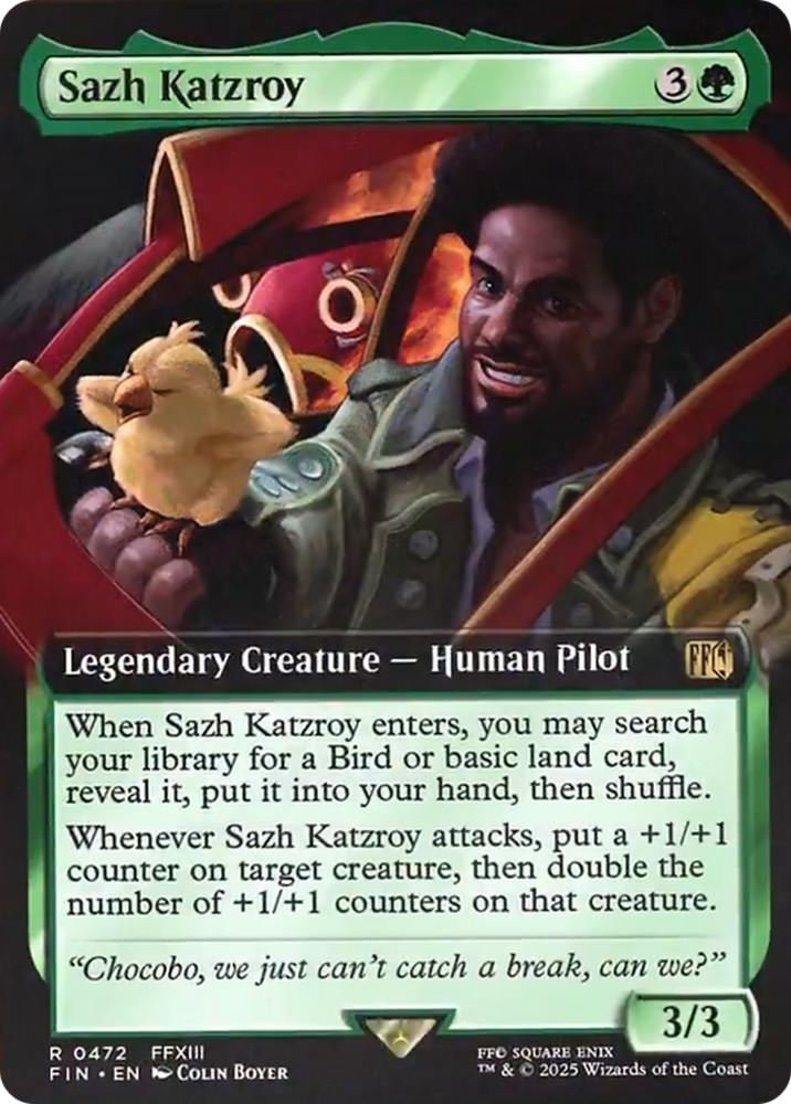 Sazh Katzroy (Extended Art) [FINAL FANTASY] Magic: The Gathering