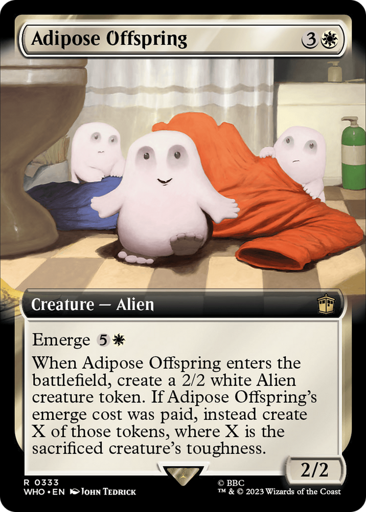 Adipose Offspring (Extended Art) [Doctor Who] Magic: The Gathering