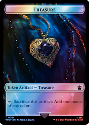 Soldier // Treasure (0061) Double-Sided Token (Surge Foil) [Doctor Who Tokens] Magic: The Gathering