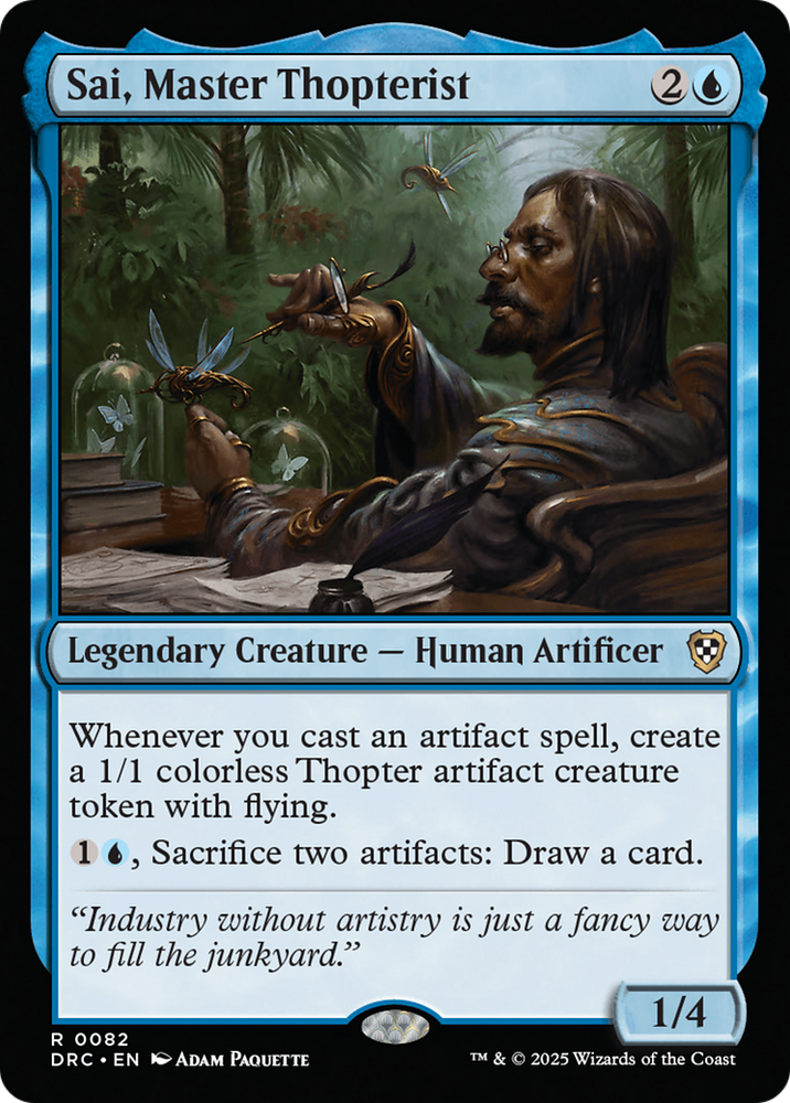 Sai, Master Thopterist [Aetherdrift Commander] Magic: The Gathering