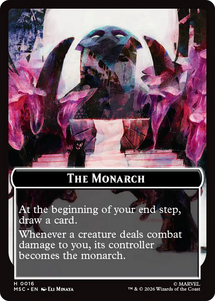 The Monarch (016) // Vibranium (031) Double-Sided Token (Surge Foil) [Marvel Super Heroes Commander Tokens] Magic: The Gathering