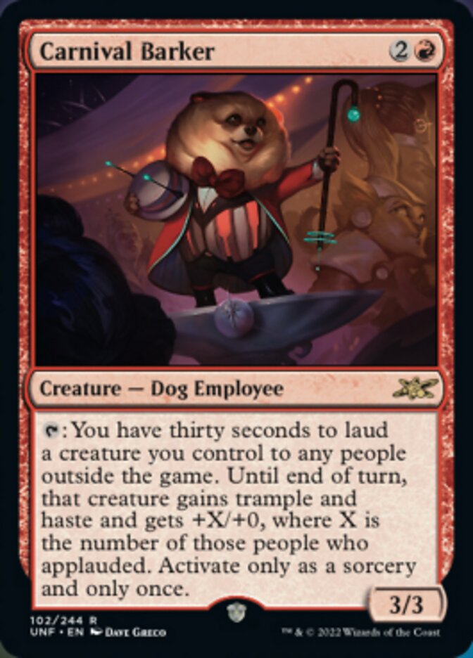 Carnival Barker [Unfinity] Magic: The Gathering