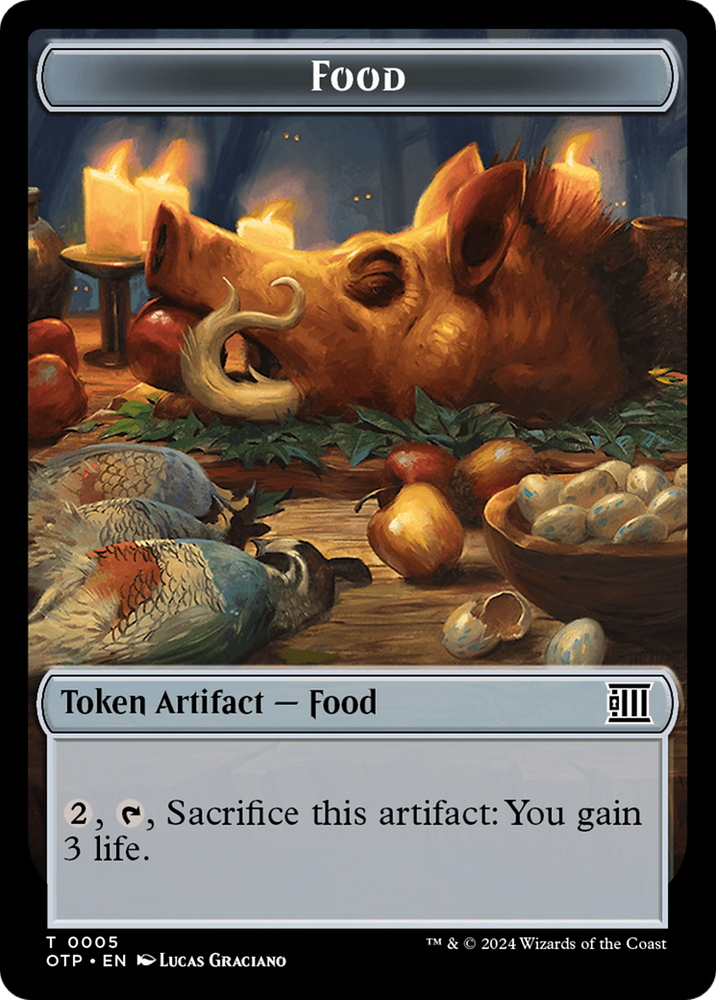 Food // Plot Double-Sided Token [Outlaws of Thunder Junction: Breaking News Tokens] Magic: The Gathering