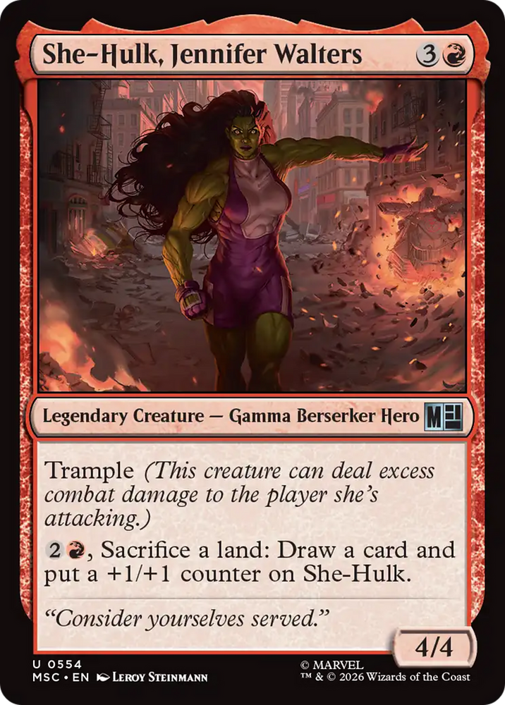 She-Hulk, Jennifer Walters [Marvel Super Heroes Commander] Magic: The Gathering