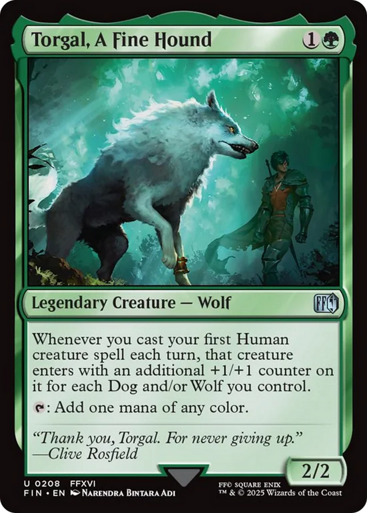 Torgal, A Fine Hound [FINAL FANTASY] Magic: The Gathering