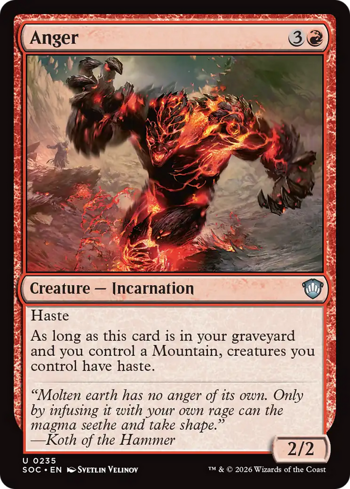 Anger [Secrets of Strixhaven Commander] Magic: The Gathering