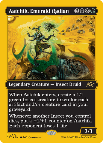 Aatchik, Emerald Radian (First-Place Foil) [Aetherdrift] Magic: The Gathering