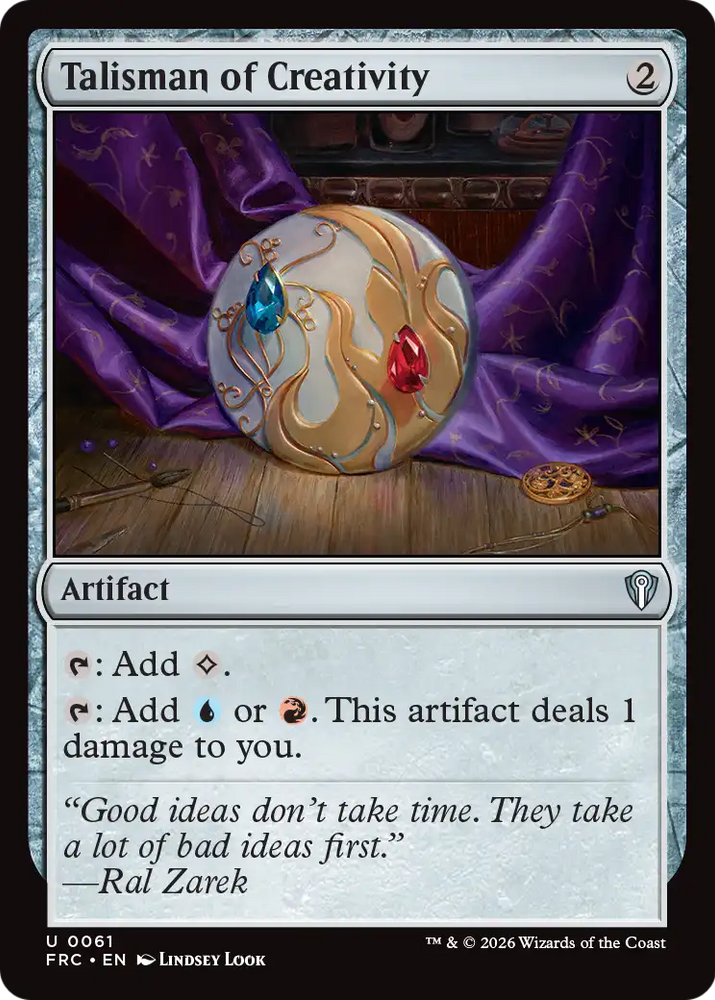 Talisman of Creativity [Reality Fracture Commander] Magic: The Gathering
