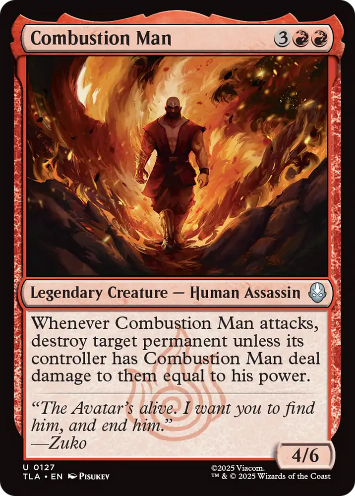 Combustion Man [Avatar: The Last Airbender] Magic: The Gathering
