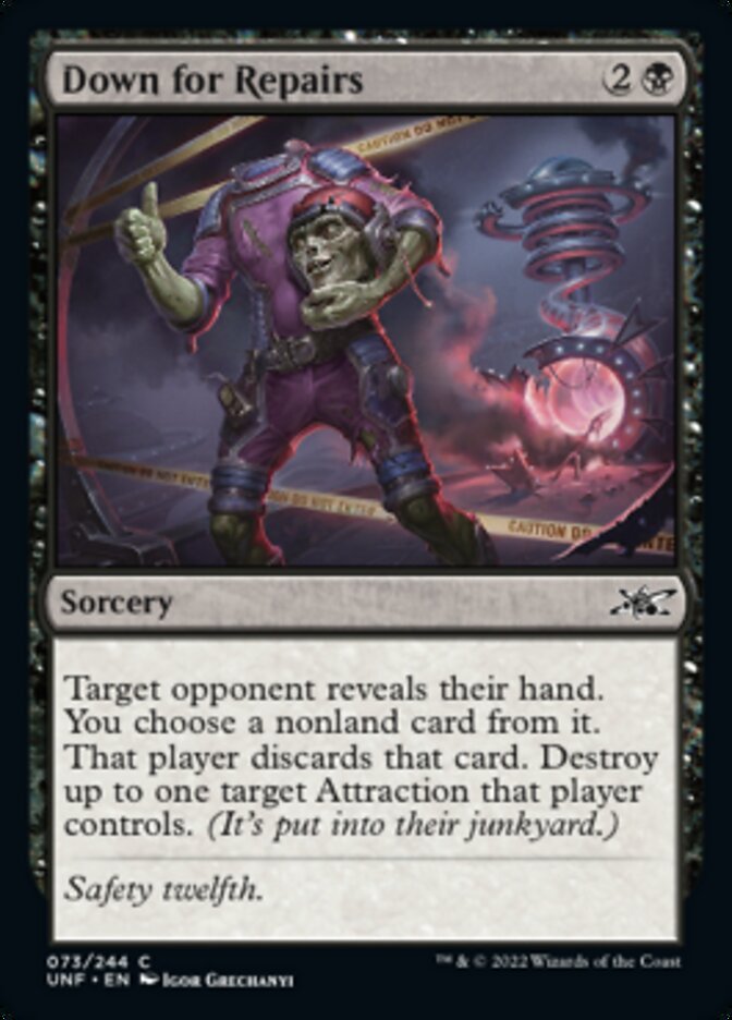 Down for Repairs [Unfinity] Magic: The Gathering