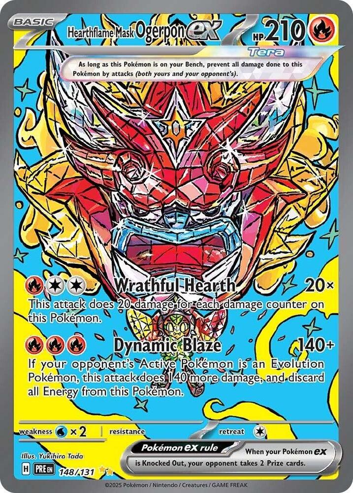 Hearthflame Mask Ogerpon ex (148/131) [Scarlet & Violet: Prismatic Evolutions] Pokémon