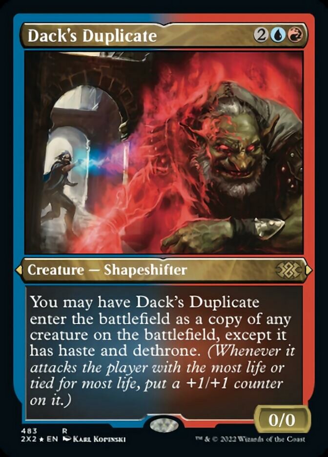 Dack's Duplicate (Foil Etched) [Double Masters 2022] Magic: The Gathering