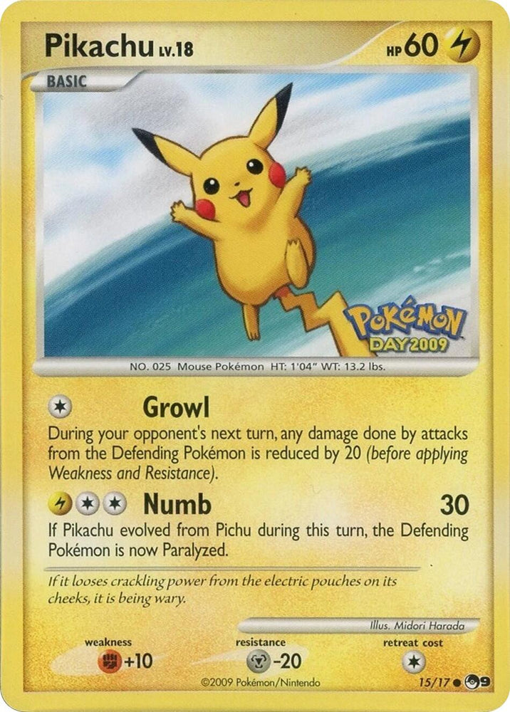 Pikachu (015/017) (Pokemon Day 2009) [POP Series 9] Pokémon