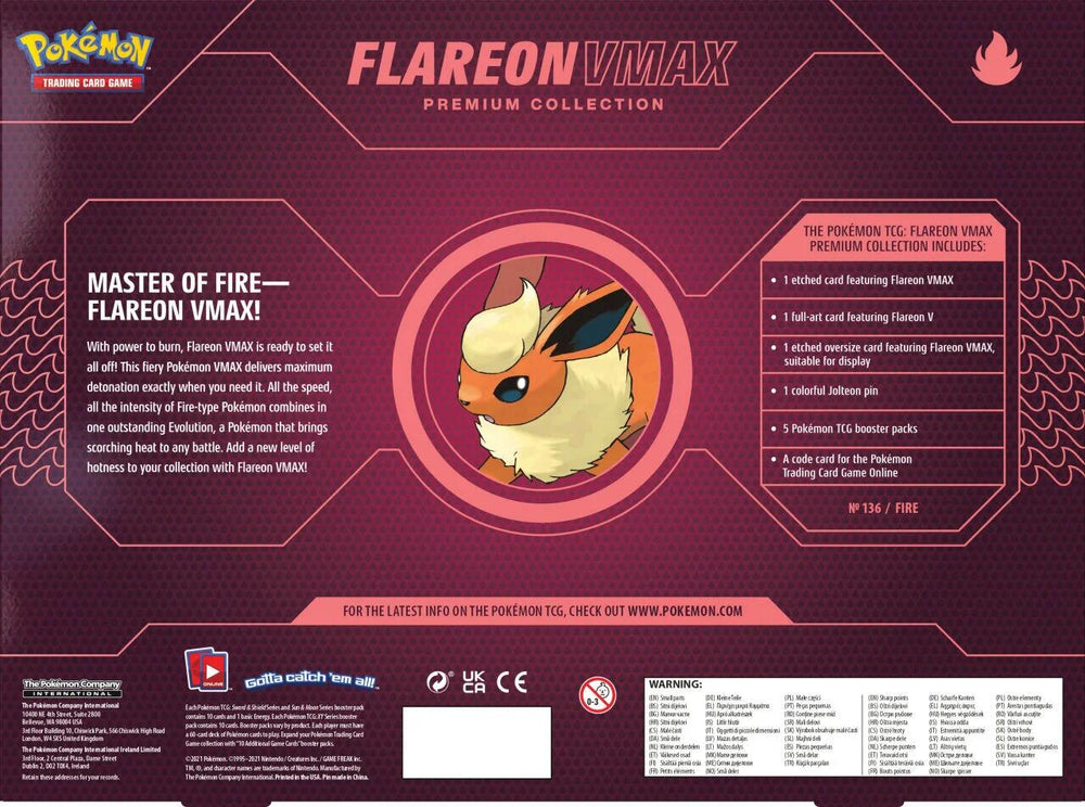 Flareon VMAX Premium Collection (EU Exclusive) Pokémon
