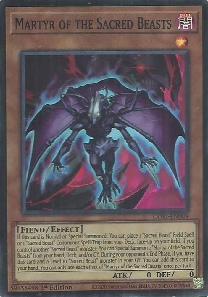 Martyr of the Sacred Beasts [CORI-EN009] Super Rare Yu-Gi-Oh!
