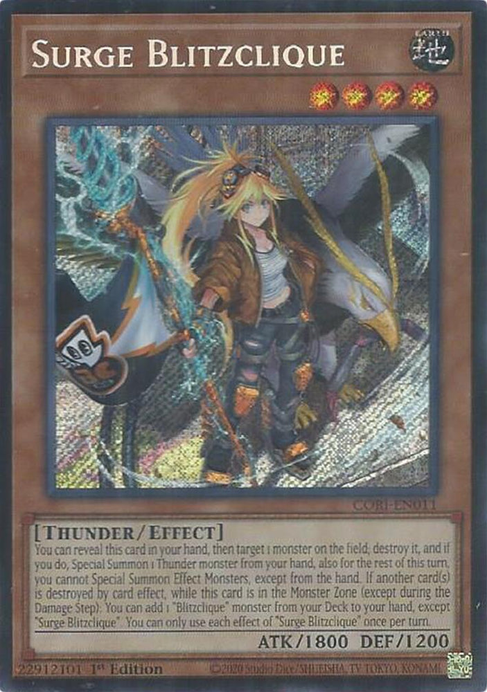Surge Blitzclique [CORI-EN011] Secret Rare Yu-Gi-Oh!