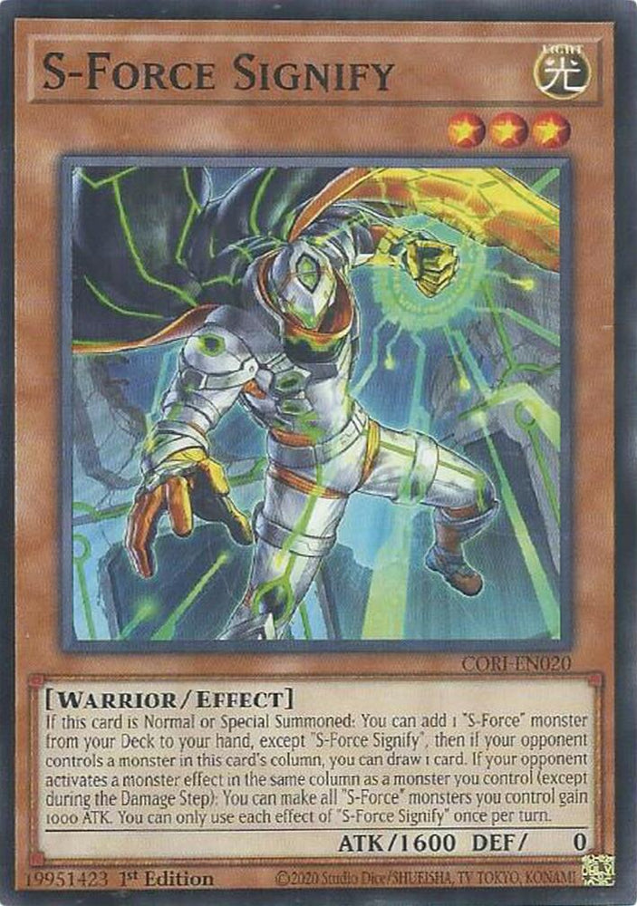 S-Force Signify [CORI-EN020] Common Yu-Gi-Oh!