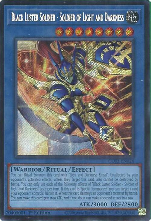 Black Luster Soldier - Soldier of Light and Darkness (Secret Rare) [CORI-EN028] Secret Rare Yu-Gi-Oh!