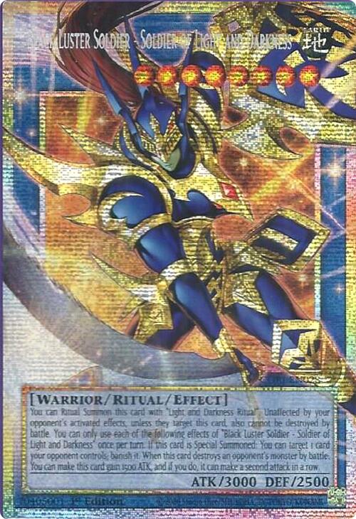 Black Luster Soldier - Soldier of Light and Darkness (Starlight Rare) (Extended Art) [CORI-EN028] Starlight Rare Yu-Gi-Oh!