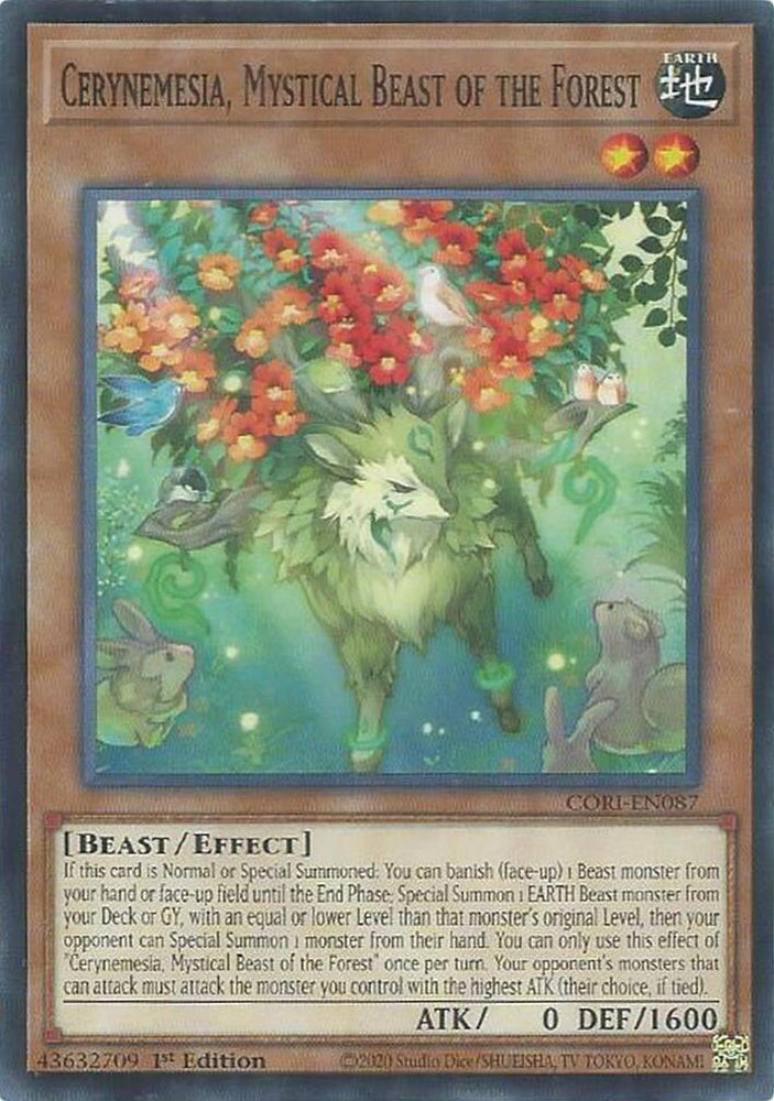 Cerynemesia, Mystical Beast of the Forest [CORI-EN087] Common Yu-Gi-Oh!