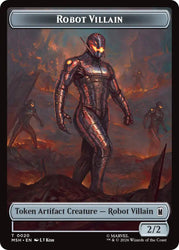 Villain // Robot Villain Double-Sided Token (009//020) [Marvel Super Heroes Tokens] Magic: The Gathering
