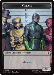 Villain // Robot Villain Double-Sided Token (009//020) [Marvel Super Heroes Tokens] Magic: The Gathering