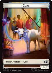 Goat // Soldier Double-Sided Token (Surge Foil) [Marvel Super Heroes Commander Tokens] Magic: The Gathering
