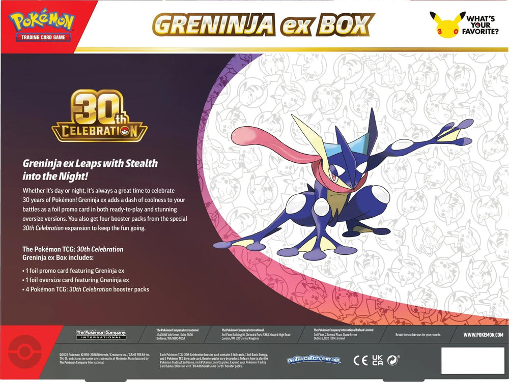 30th Celebration Greninja ex Box Pokémon